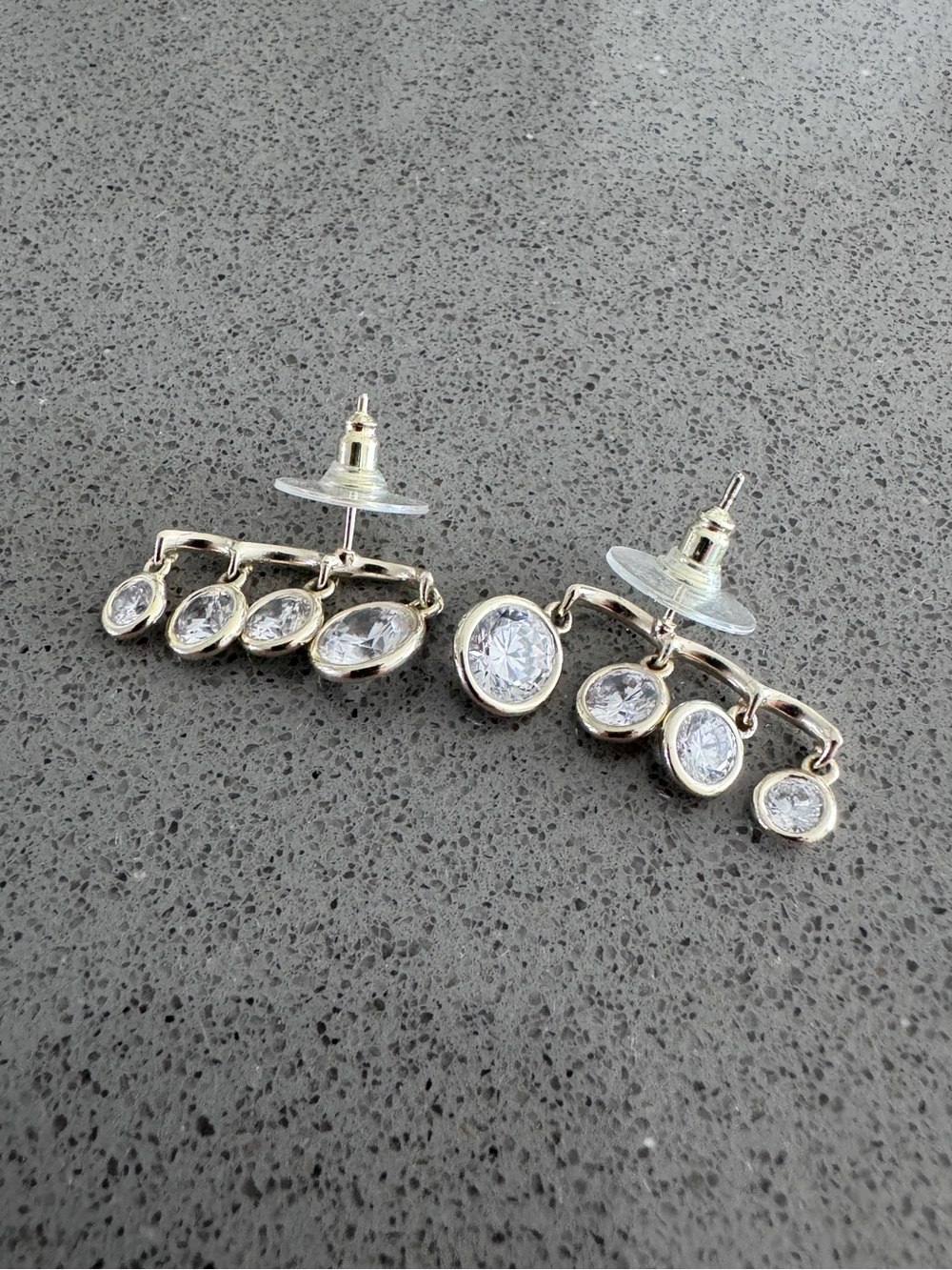 Kendra Scott Gold and Crystal Climber/Dangle Earrings